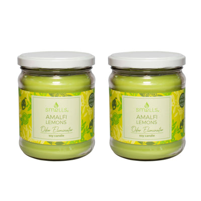 2 Pack - Amalfi Lemons Odor Eliminator Scented Candle, 12 oz