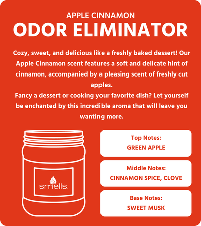 Description - Apple Cinnamon Odor Eliminator Scented Candle, 12 oz