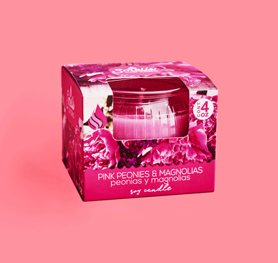 Peonies & Magnolias, Single Wick Scented Candle 4 oz