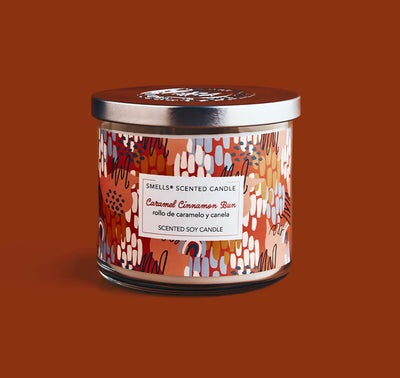 Caramel Cinnamon Bun, Scented Candle 16 oz - 3-wick