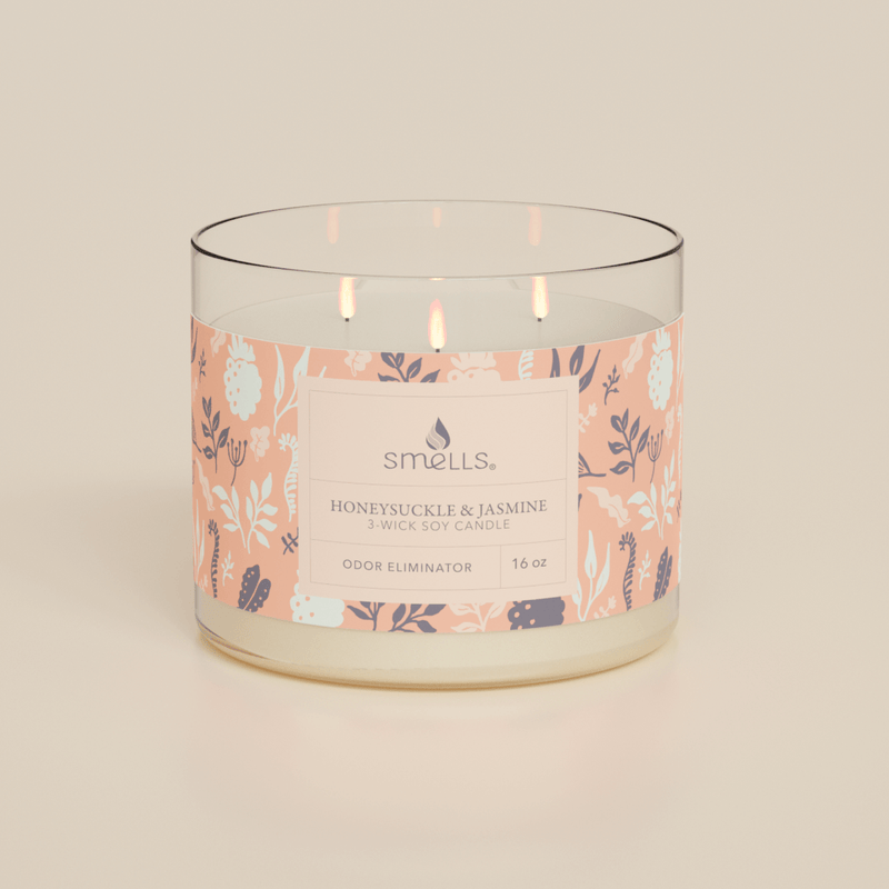 Honeysuckle & Jasmine 3-Wick Scented Candle, 16 oz