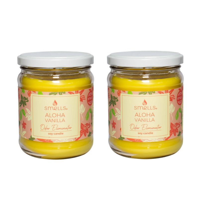 2 Pack - Aloha Vanilla Odor Eliminator Scented Candle