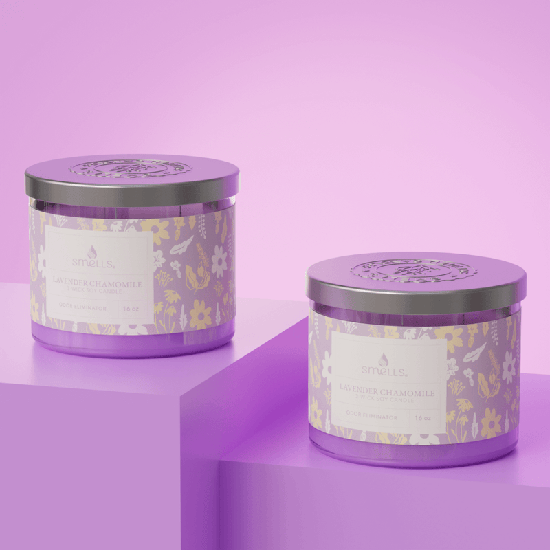 2 Pack - Lavender Chamomile 3-Wick Scented Candle, 16 oz