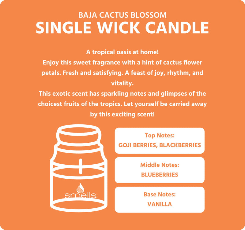 Cactus Blossom Single Wick Scented Candle, 16 oz