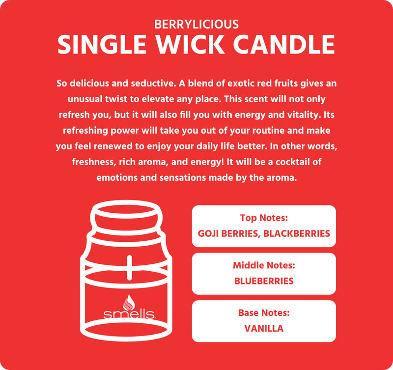 Berrylicious Single Wick Scented Candle, 16 oz