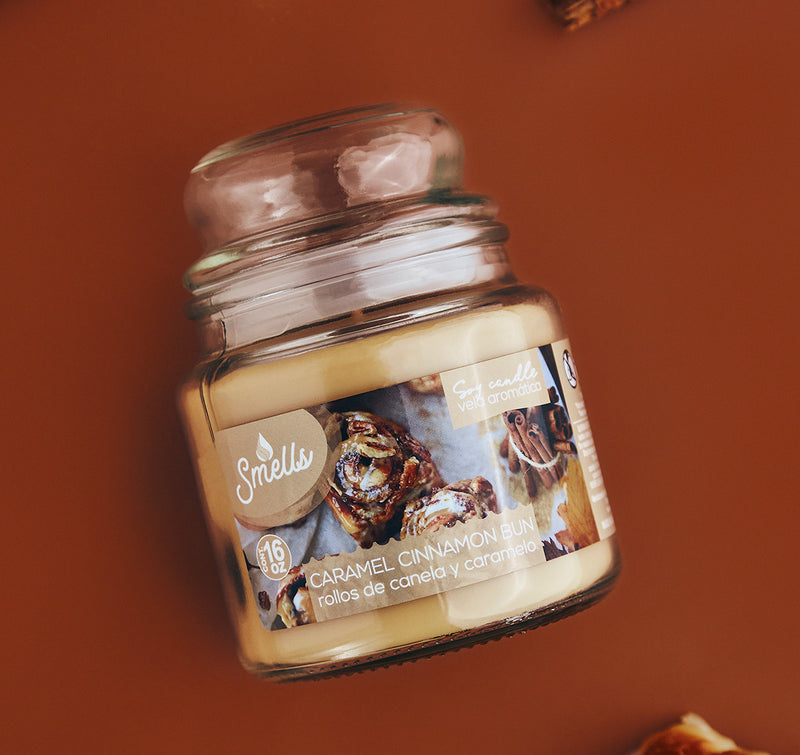 Caramel Cinnamon Bun Scented Candles