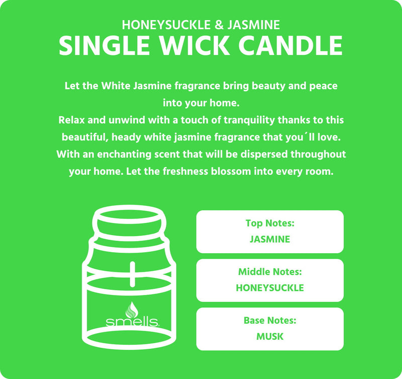 Description - Honeysuckle & Jasmine Single Wick Scented Candle, 16 oz