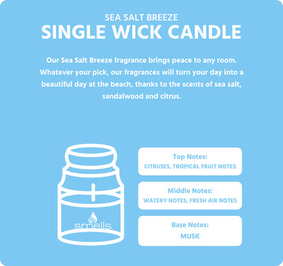 Description - Sea Salt Breeze - 3-Wick Scented Candle 16 oz