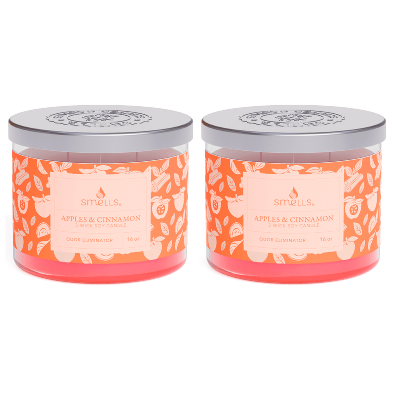 2 Pack - Apple Cinnamon 3-Wick Scented Candle, 16 oz Success