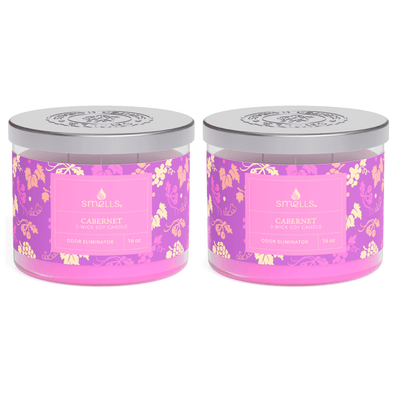 2 Pack - Cabernet 3-Wick Scented Candle, 16 oz