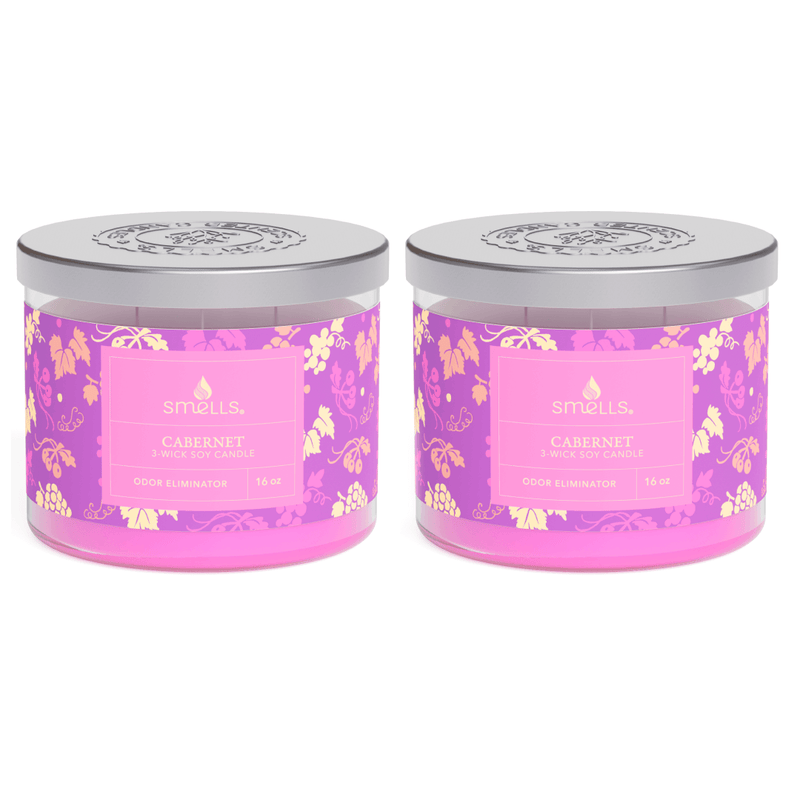 2 Pack - Cabernet 3-Wick Scented Candle, 16 oz