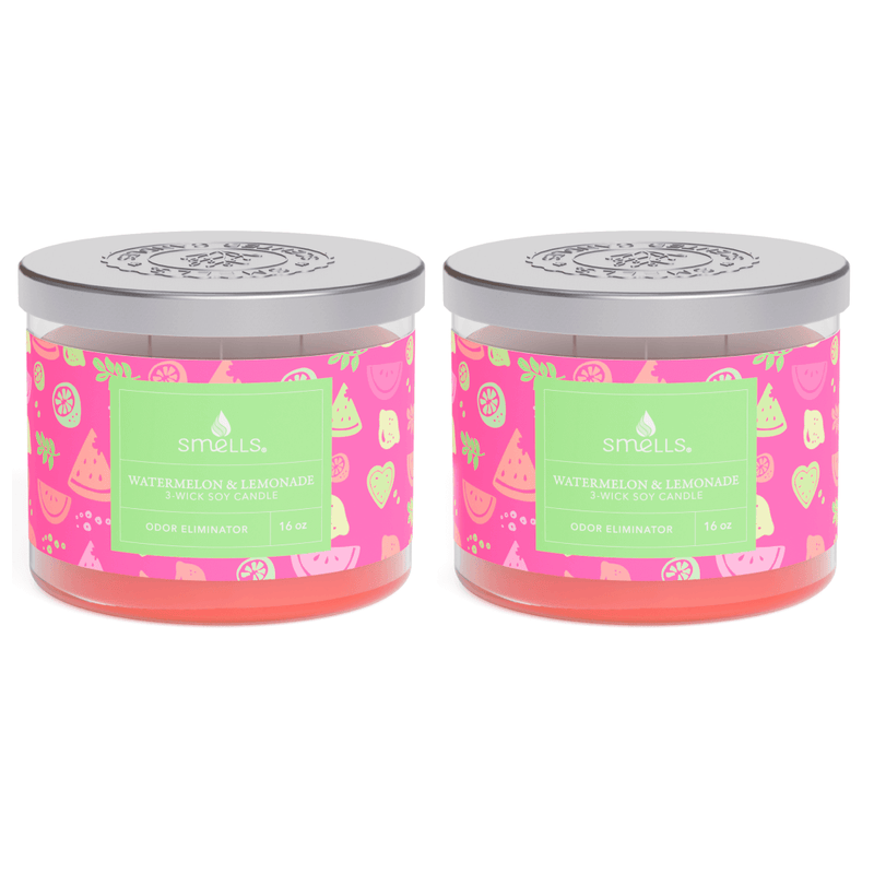 2 Pack - Watermelon Lemonade 3-Wick Scented Candle, 16 oz