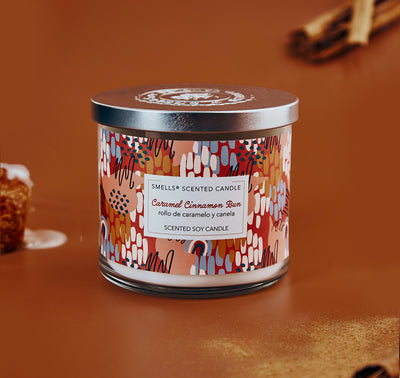 Caramel Cinnamon Bun 3-Wick Scented Candle 16 oz