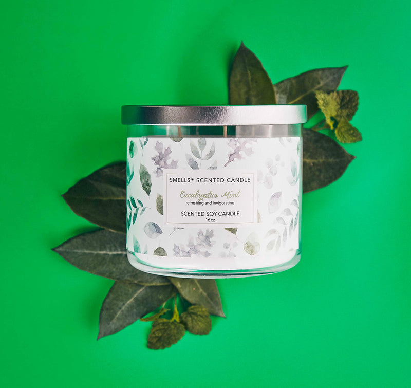Eucalyptus Mint 3-Wick Scented Candle