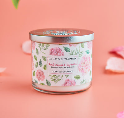 Pink Peonies & Magnolias 3-Wick Scented Candle 16 oz